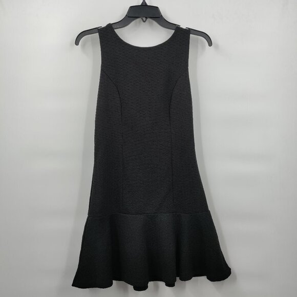 Mika & Gala Crepe Sleeveless Open Back Fit Flare Mini Dress Size 8 Women Black - Picture 1 of 12